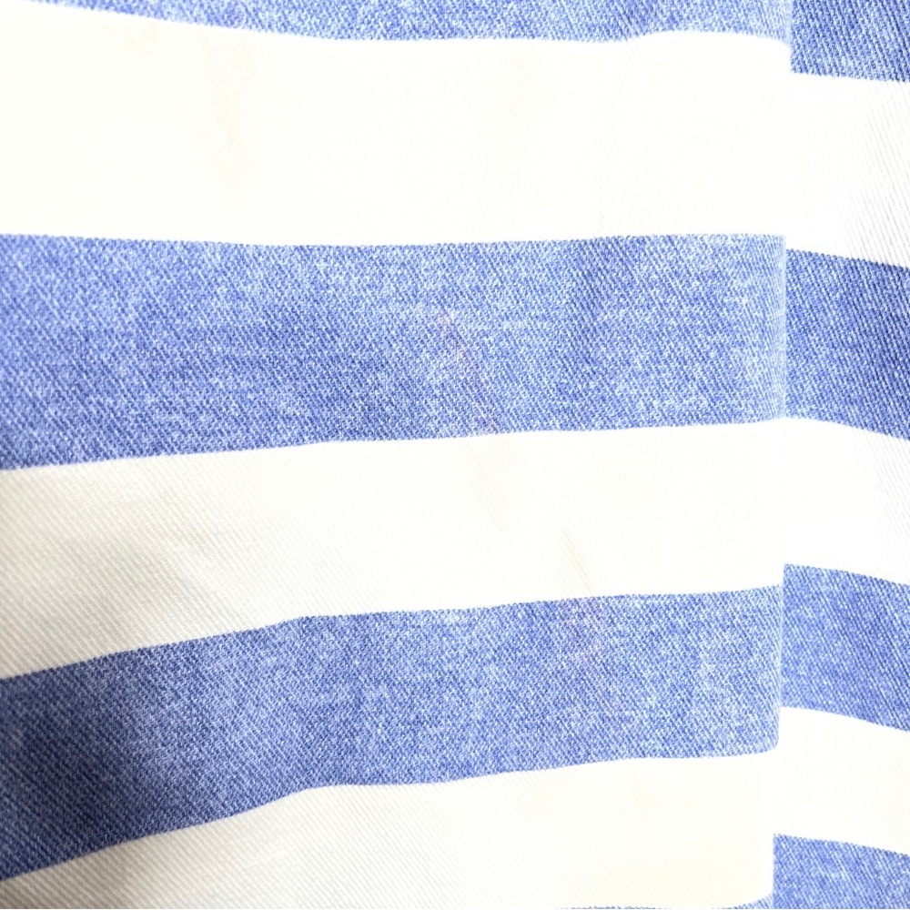 Vintage EXPRESS Logo Striped Shirt 80s Oversized Fit USA medium - Picture 8 of 13